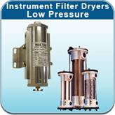 Instrument Filter Dryers – Low Pressure